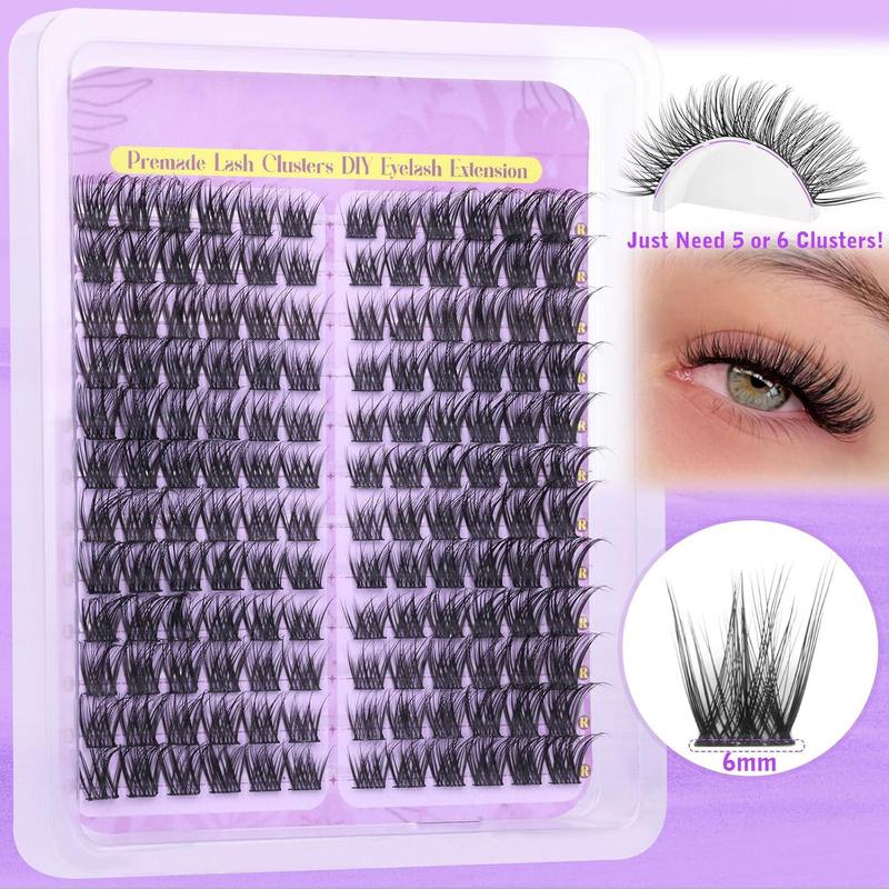 Individual False Eyelashes, 1 Box Natural Look Eyelash Extensions, Self Grafting Curl Eyelashes, Eye Makeup Enhancement False Eyelashes for Women & Girls