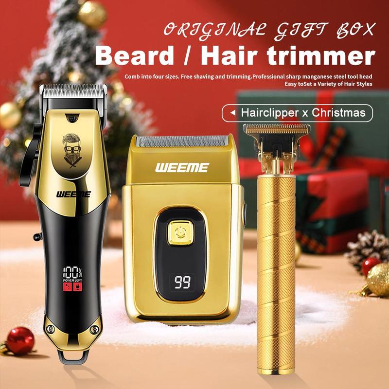 Professional Hair Clipper Set, 1 Box Rechargeable Hair Trimmer & Accessories, Hair Trimmer for Men, Great for Stylists Barbershop Salon Home Use