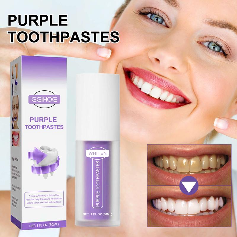 ANV34 purple toothpaste EELHOE repair teeth oral cleaning fresh breath clean oral care