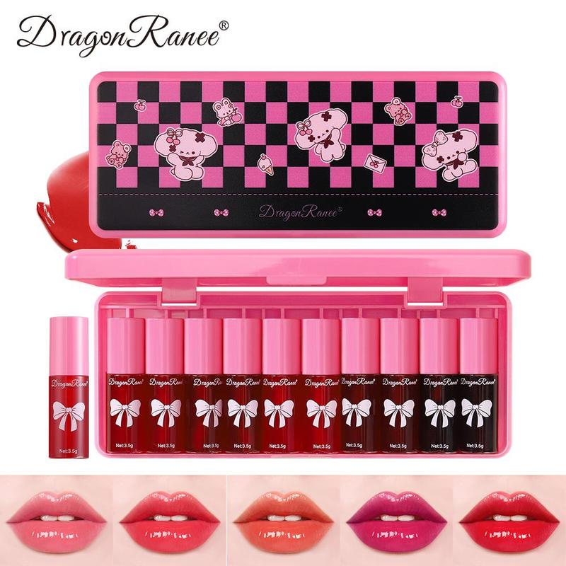 Long Lasting Skincare Lipstick Set, 10pcs set Waterproof Lip Gloss, Easy Coloring Lip Sticks, Moisturizing Lipstick for Girls & Women,  Lipgloss