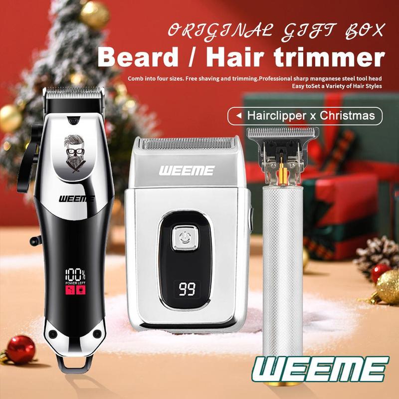 Professional Hair Clipper Set, 1 Box Rechargeable Hair Trimmer & Accessories, Hair Trimmer for Men, Great for Stylists Barbershop Salon Home Use