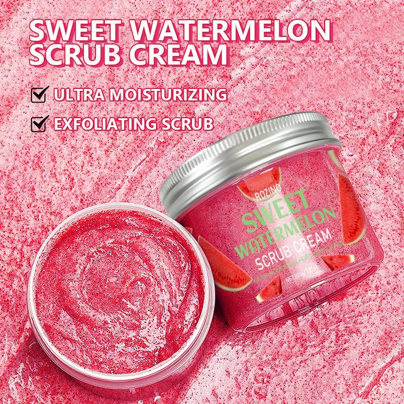 200g Watermelon Scrub Cream, Moisturizing & Exfoliating Body Scrub Cream, Hydrated Body Care Product for Women & Men