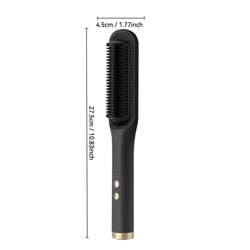 Negative Ion Hair Straightener Brush, 1 Count Fast Heating  Anti-burn Hair Straightening Comb, Professional Hair Styling Tool for Home & Travel & Salon