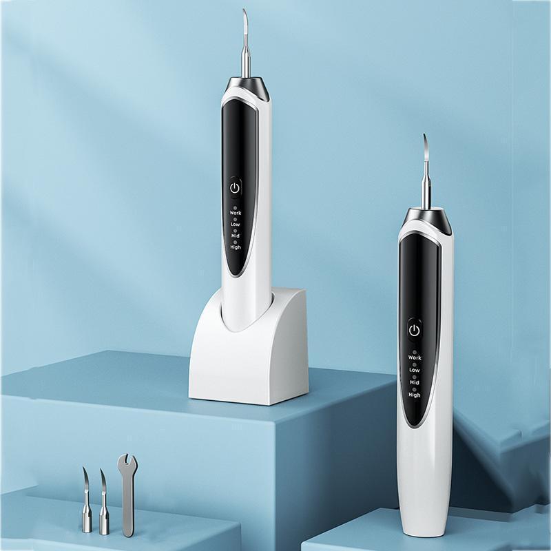 Electric Ultrasonic Tooth Cleaner, 1 Set Rechargeable Teeth Cleaner with Replacement Heads, Oral Irrigator for Home & Travel