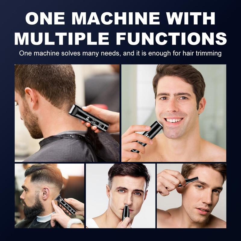 5 in 1 Men's Body Hair Trimmer, Cordless Hair Clipper Set, Electric Shaver Razor Beard Trimmer for Men, Nose Hair Trimmer, Men's Hair Removal Tool, Electric Shaver