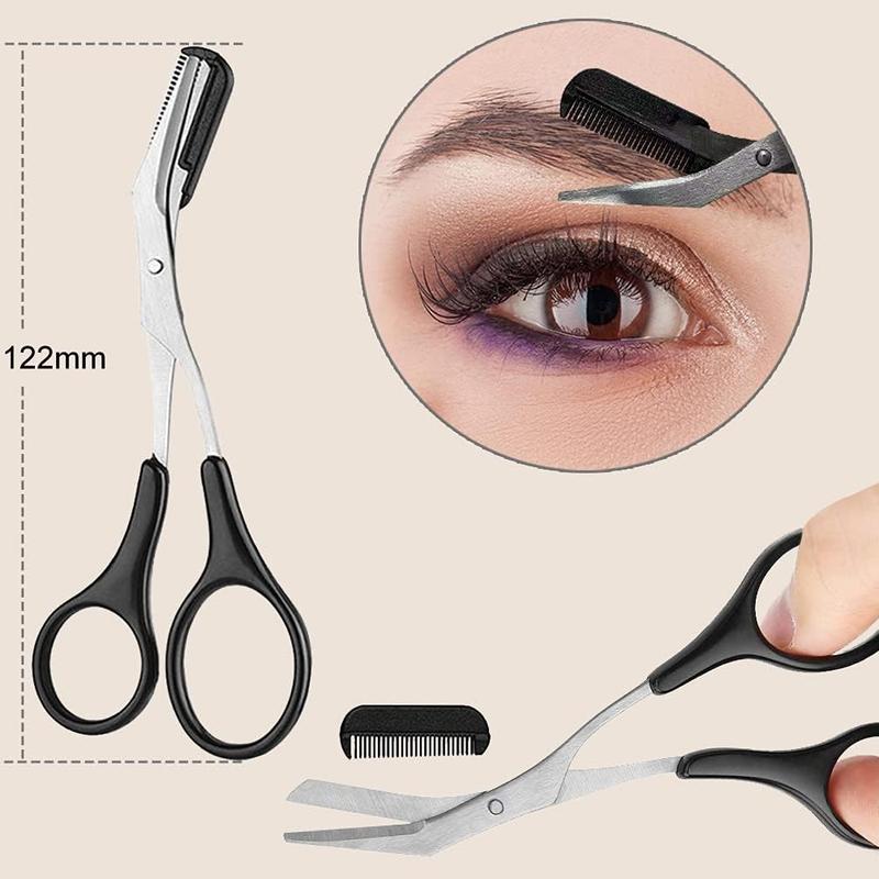 9-in-1 Eyebrow Kit with Eyebrow Razors, Facial Trimmer, Eyelash Comb, Angled Brush, Grooming Tools, and Tweezers for Women