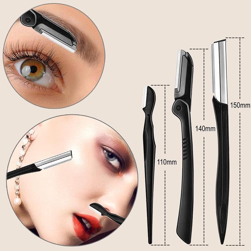 9-in-1 Eyebrow Kit with Eyebrow Razors, Facial Trimmer, Eyelash Comb, Angled Brush, Grooming Tools, and Tweezers for Women