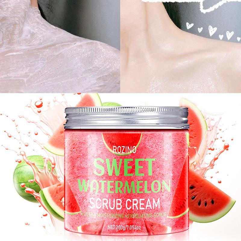 200g Watermelon Scrub Cream, Moisturizing & Exfoliating Body Scrub Cream, Hydrated Body Care Product for Women & Men