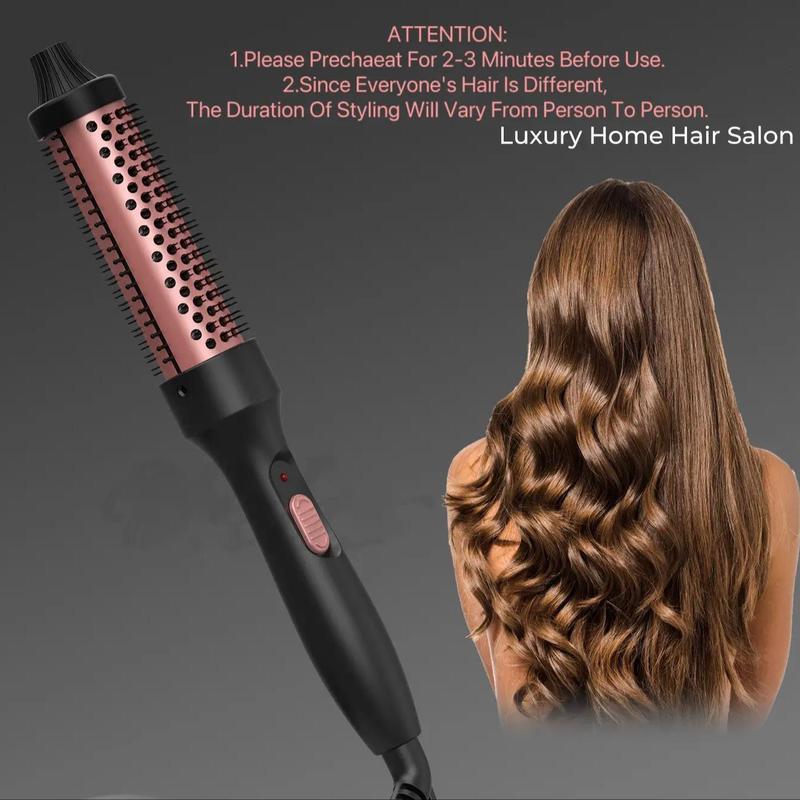 Heated Round Brush, 1 Box Curling Thermal Brush, Hair Straightener, Hair Styling Tool for Women, Professional Hair Styling Tool for Home & Salon Use