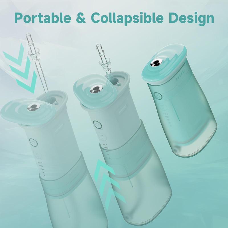 Portable Oral Irrigator, 1 Box Rechargeable Water Flosser & 4 Counts Nozzles, Teeth Cleaner for Home & Travel, Personal Oral Care Appliances