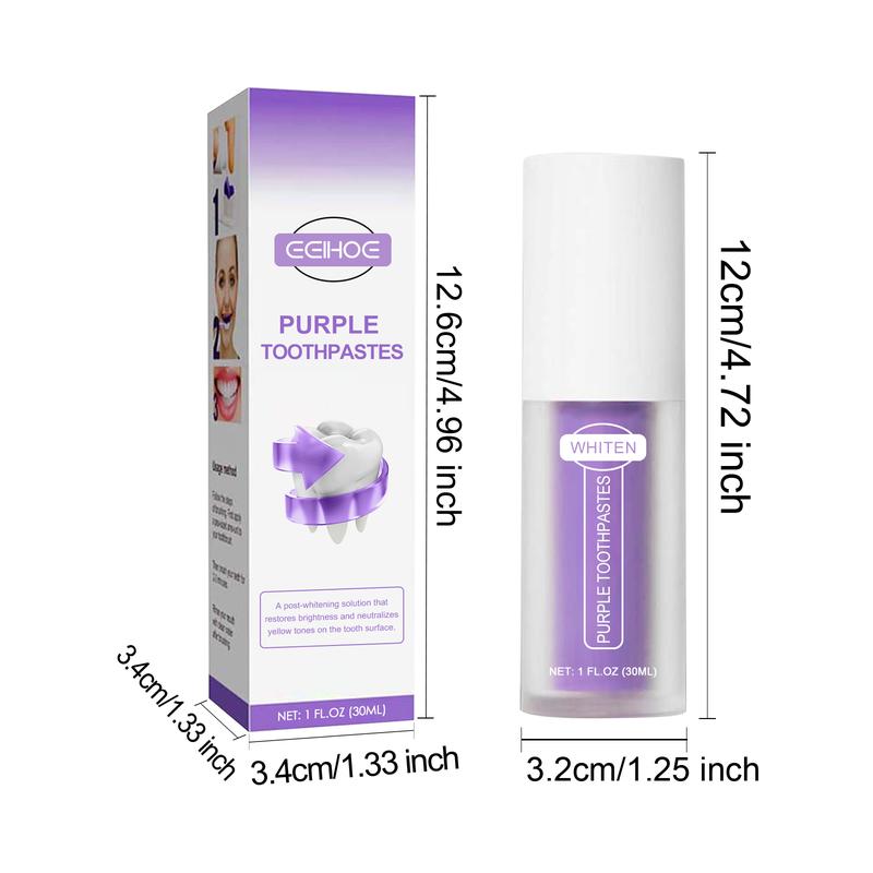 ANV34 purple toothpaste EELHOE repair teeth oral cleaning fresh breath clean oral care