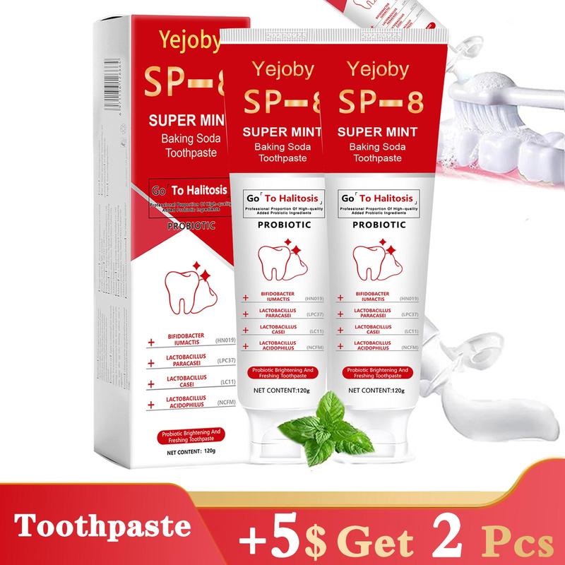 [+5$Get 2Pcs] SP-8 Probiotic Whitening Toothpaste, Free of Fluoride, Hydroxyapatite, Anti plaque, Oral Health Management Teeth Whitening Solution Effect is better than SP-6 and SP-7,SP-8 SP-6 SP-4 sp-8 sp-6 sp-4 sp8 sp6 sp4 SP-10