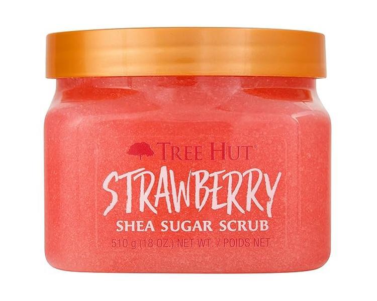 Tree Hut Strawberry Shea Sugar Scrub | Exfoliating Body Scrub Removes Dead, Dry Skin for a Soft & Hydrated Feel | Nourishing Essential Body Care