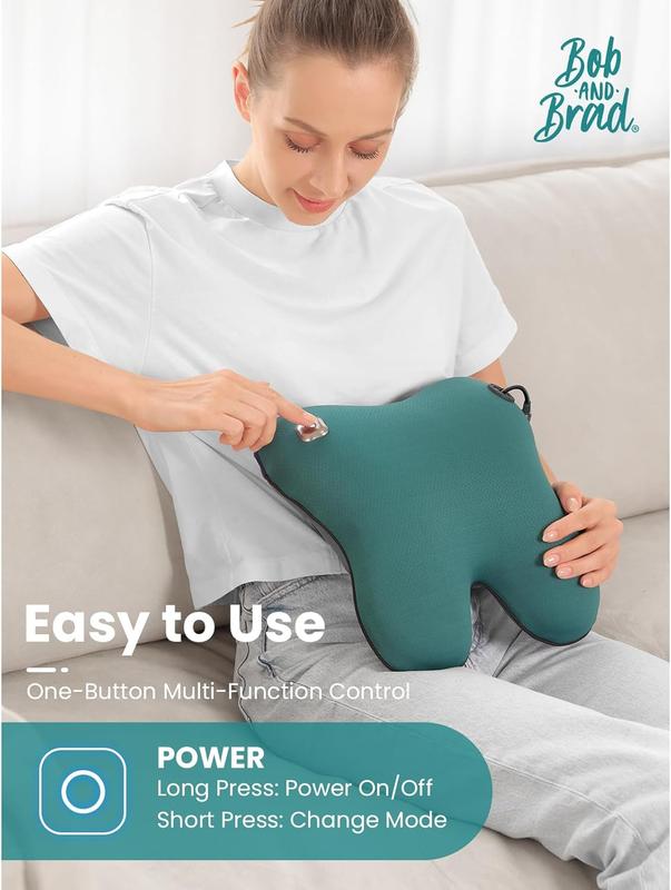 BOB AND BRAD  EZBack Corded Neck Massager with Heat Deep Massage Technology FSA HSA Eligible, Pain Relief Deep Tissue, 3D Shiatsu Back Shoulder Legs and Neck Massager, Ideal Gifts for Women Men,Easy to Use & Portable