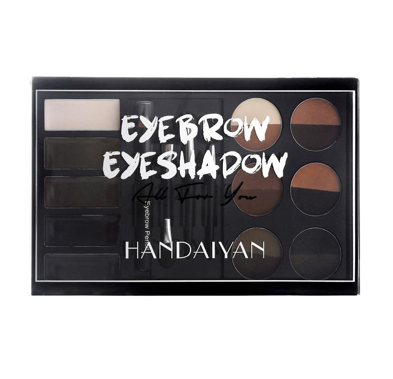 3-in-1 Eye Shadow, Eyebrow Powder, and Eyebrow Cream Palette Set - Waterproof, Sweat-Proof, and Non-Fading Makeup Cosmetic - Eyeshadow