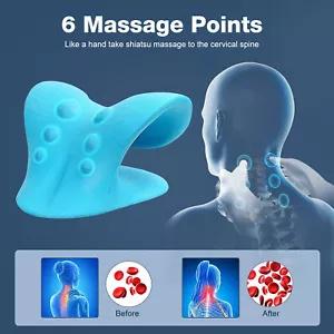 Neck Shoulder Relaxer Massage Rest Pillow for Cervical Spine Health Comfort Adjustable Body Care Daily