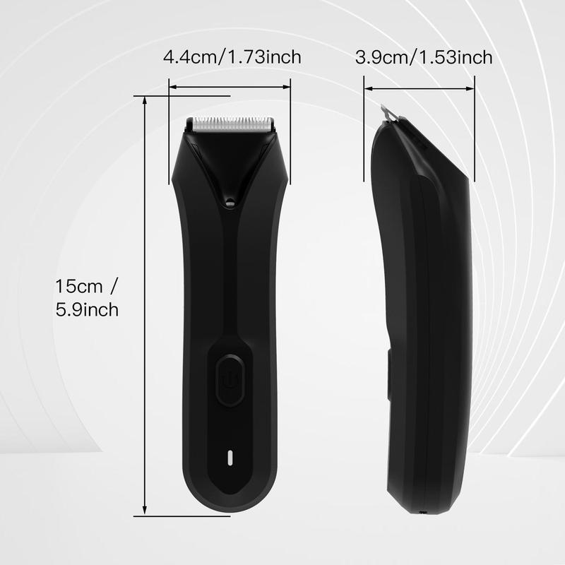 Electric Groin Hair Trimmer, Replaceable Skin Safe Ceramic Blade Heads, Waterproof Wet Dry Clippers, Rechargeable and Wireless Charging Body Trimmer, Male Hygiene Grooming Razor, Ball, Beard Trimmer for Men, Best Gift Ideas for Loved