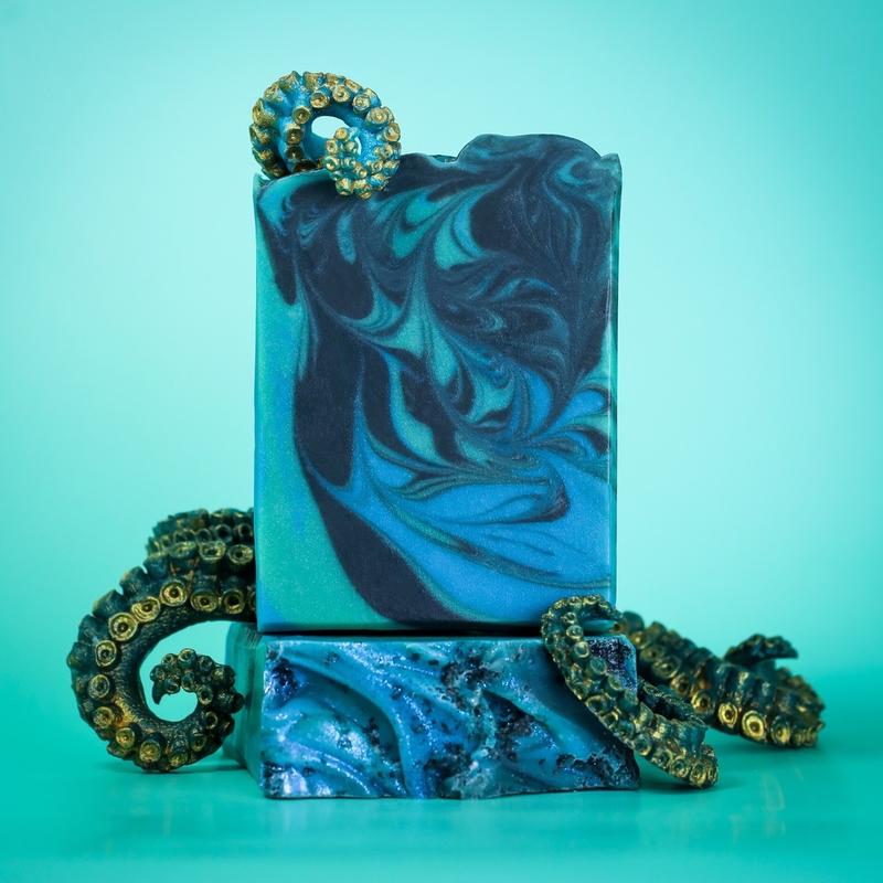 The Kraken Bergamot, Leather and Wood Scented Natural Soap Aroma Body Care