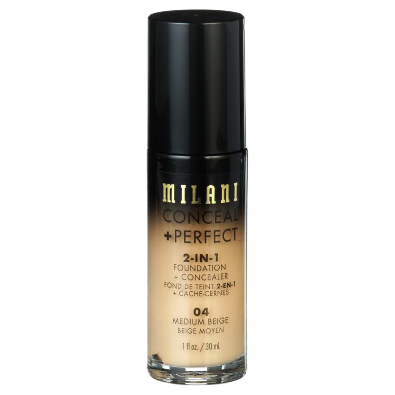 Milani Conceal + Perfect 2-in-1 Foundation + Concealer, Warm Beige for Comfortable Makeup