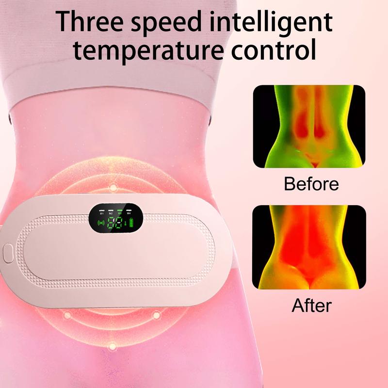 Wearable Electric Menstrual Heating Pad, Hot Massage Heating Pad, warming belt for Cramps with Vibration & Massage, Abdominal Relieve with Three Levels, Best Gifts for Woman