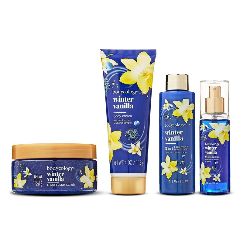 Bodycology Winter Vanilla Spa Escape Gift Set, 4 Pieces