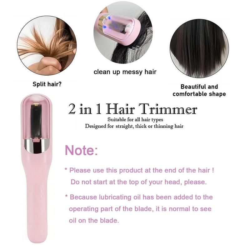 Cordless Split End Hair Trimmer, 1 Set 2-in-1 Multifunctional Automatic Hair Clipper with Clip & Cleaning Brush & Charging Cable, Hair Cutter for Men & Women, Thanksgiving Gift, Christmas Gift, Winter Gift Set