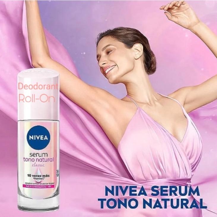 Deodorant Natural Tone Classic Vitamin C Roll On Deodorant Serum 40 ml - 10 times brighter nivea rollon