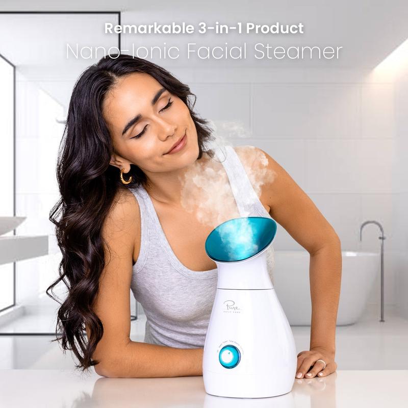 Pure Daily Care NanoSteamer 3-in-1 Ionic Facial Steamer with Bonus 5 Piece Skin Kit