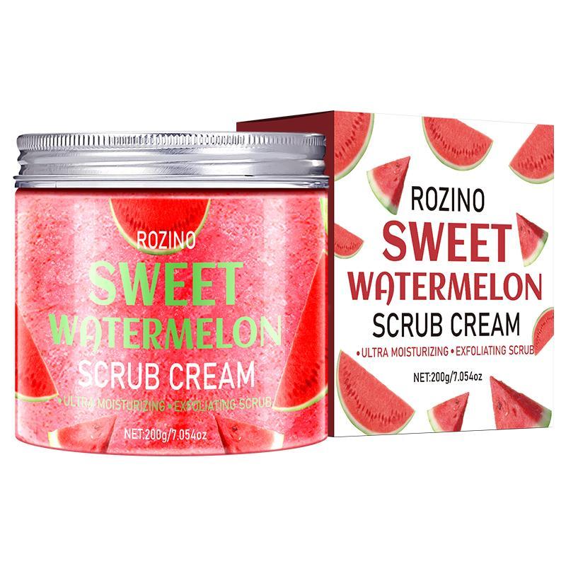 200g Watermelon Scrub Cream, Moisturizing & Exfoliating Body Scrub Cream, Hydrated Body Care Product for Women & Men