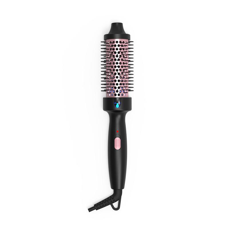 Thermal Brush for Blowout Look, 1 1 2 Inch Ionic Heated Round Brush Makes Hair Smoother, Dual Voltage Thermal Round Brush Get Natural Curls, Easy to Use, 30S Fast Heating