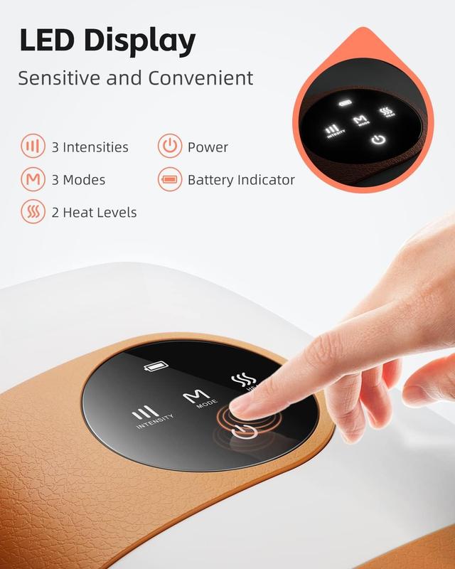 Cordless Hand Massager with Heat and Compression FSA HSA Eligible,Mothers Day Gifts,Gifts for Her,Birthday Gifts for Women and Men,Hand Massager Machine Relieve Hand Fatigue and Soreness