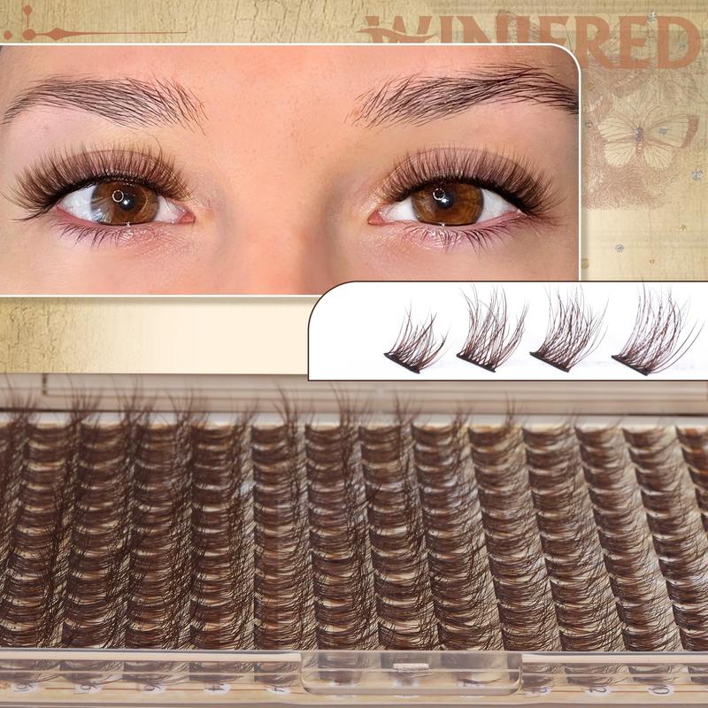 Natural Brown Lash Clusters Brown Lash Extension Wispy Lash Clusters Dark Brown Eyelash Clusters Natural Brown Individual Lashes DIY Brown Cluster Eyelash Extensions