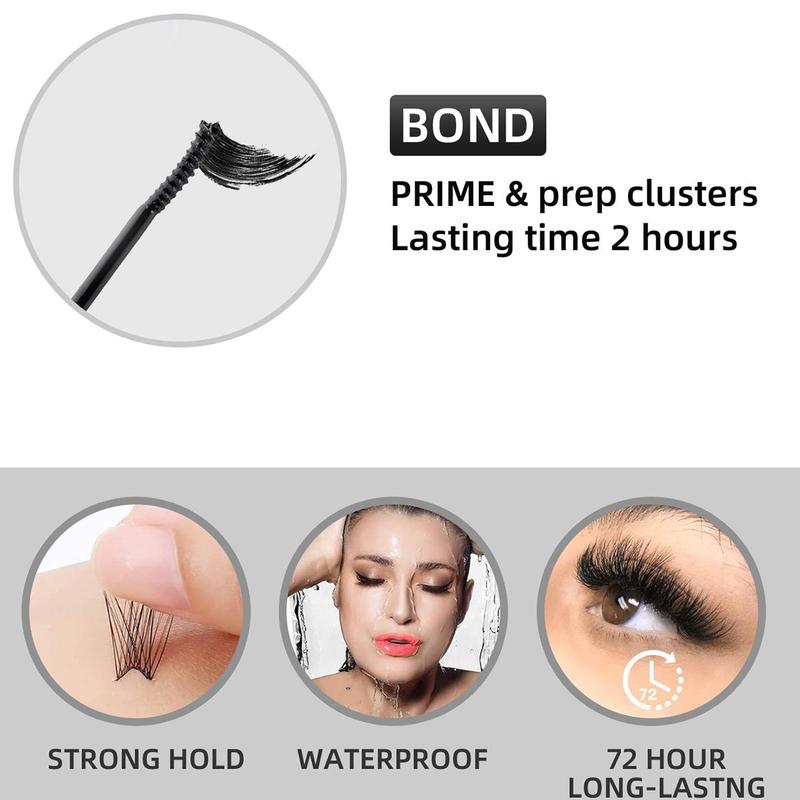 2 in 1 Eyelash Glue, Waterproof Long Lasting Bond and Seal, Double-ended Eyelash Extensions Glue, Professional Makeup Accessories for Women