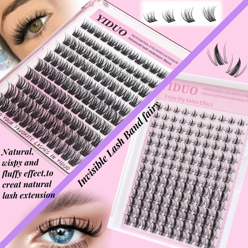 Large Capacity Individual False Eyelashes Kit, 1 Box Natural Look Self Grafting Curl Eyelashes, Eyelashes Extension, Eye Makeup Enhancement False Eyelashes for Women and Girls, Stocking Fillers Gift, Christmas, Christmas Gift