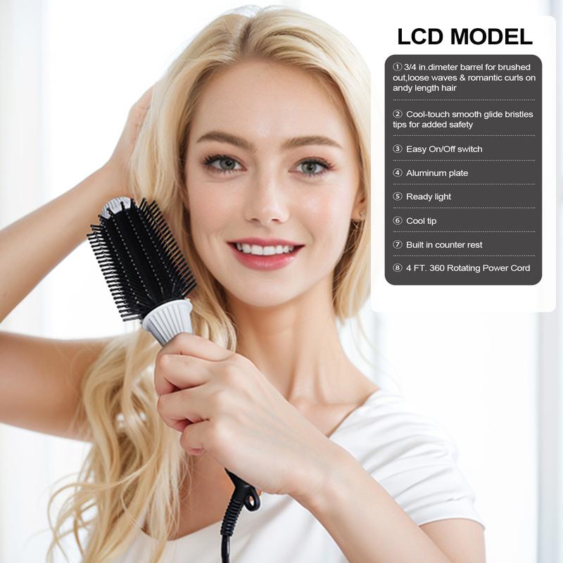 Hot Hair Brush, 4-in-1 Hair Dryer Brush,Professional Salon Hot Air Brush for Drying Straightening Curling Volumizing Hair