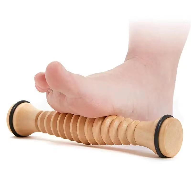 Wooden Massage Roller, Manual Muscle Relaxation Tool for Body & Foot, Portable Manual Massager for Stress Relief