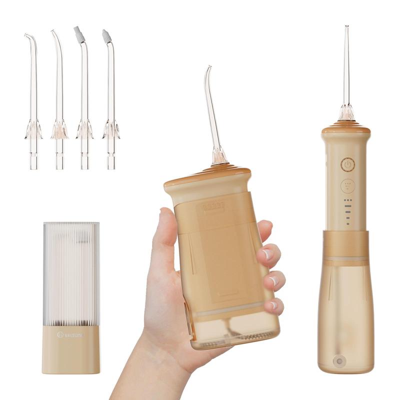 Portable Oral Irrigator, 1 Box Rechargeable Water Flosser & 4 Counts Nozzles, Teeth Cleaner for Home & Travel, Personal Oral Care Appliances