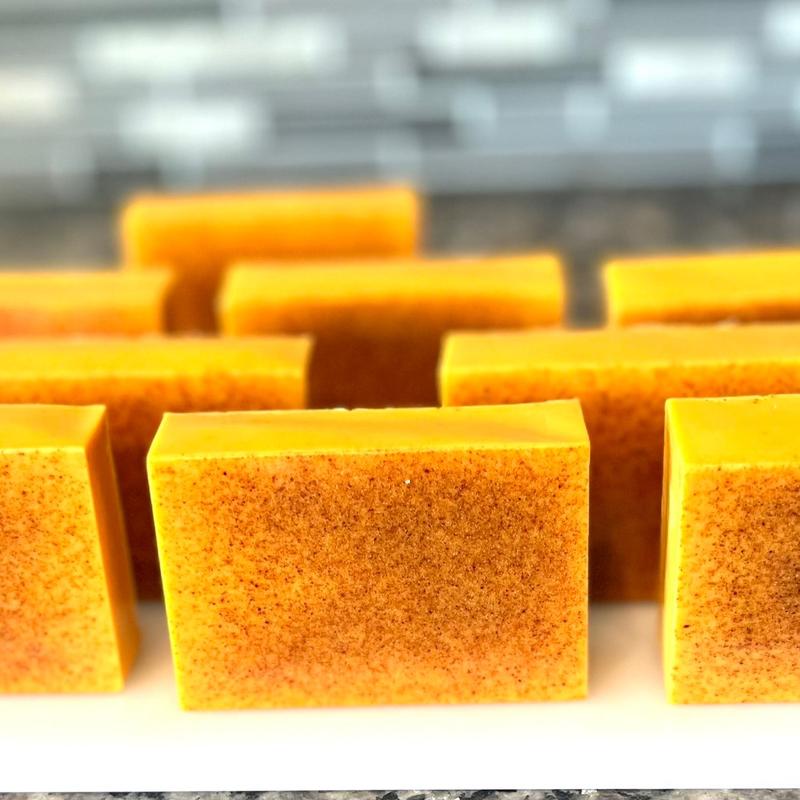 Turmeric Kojic Acid Soap Bundle - 3 Bars + 1 Exfoliating Bag Cleansing Nursing Moisturizer Body Care