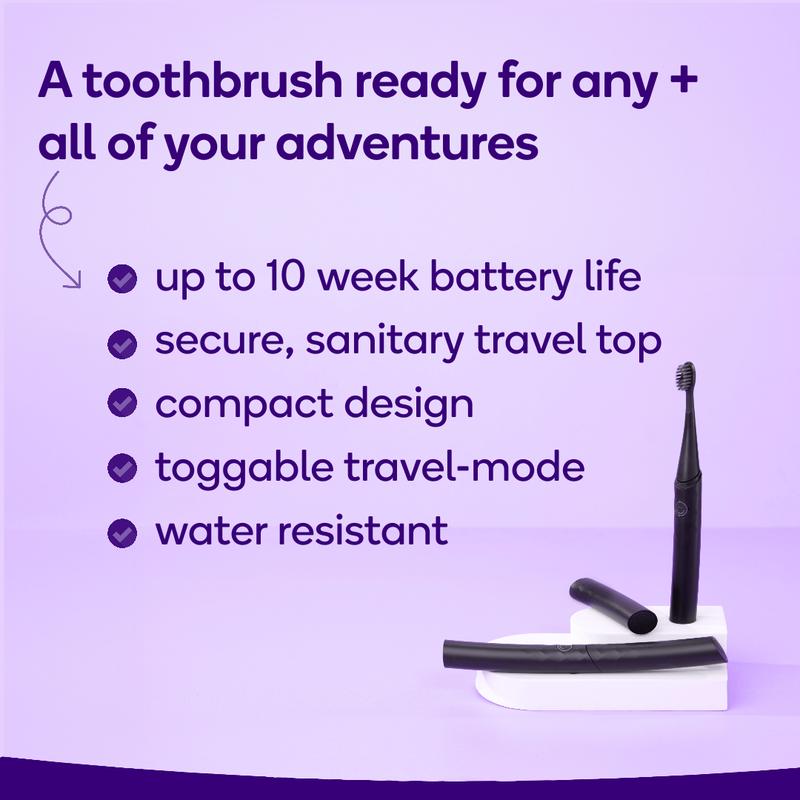 Burst Curve Sonic Electric Toothbrush for Adults – Slim, Curved Travel Toothbrush with Toothbrush Cover - Ultra Soft Bristles - Up to 2 Month Rechargeable Battery, 2 Sonic Modes, Timer