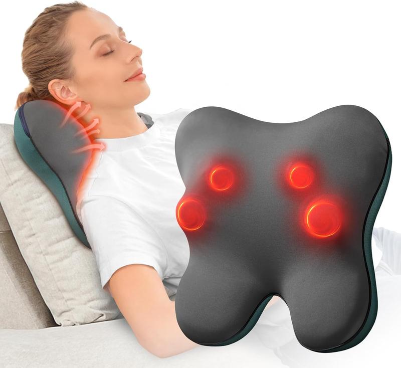 BOB AND BRAD  EZBack Corded Neck Massager with Heat Deep Massage Technology FSA HSA Eligible, Pain Relief Deep Tissue, 3D Shiatsu Back Shoulder Legs and Neck Massager, Ideal Gifts for Women Men,Easy to Use & Portable