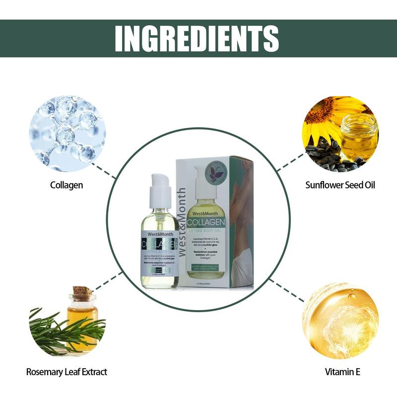 Collagen Body Care Oil, Hydrating & Lifting Body Massage Liquid, Skin Care Oil for Women & Men