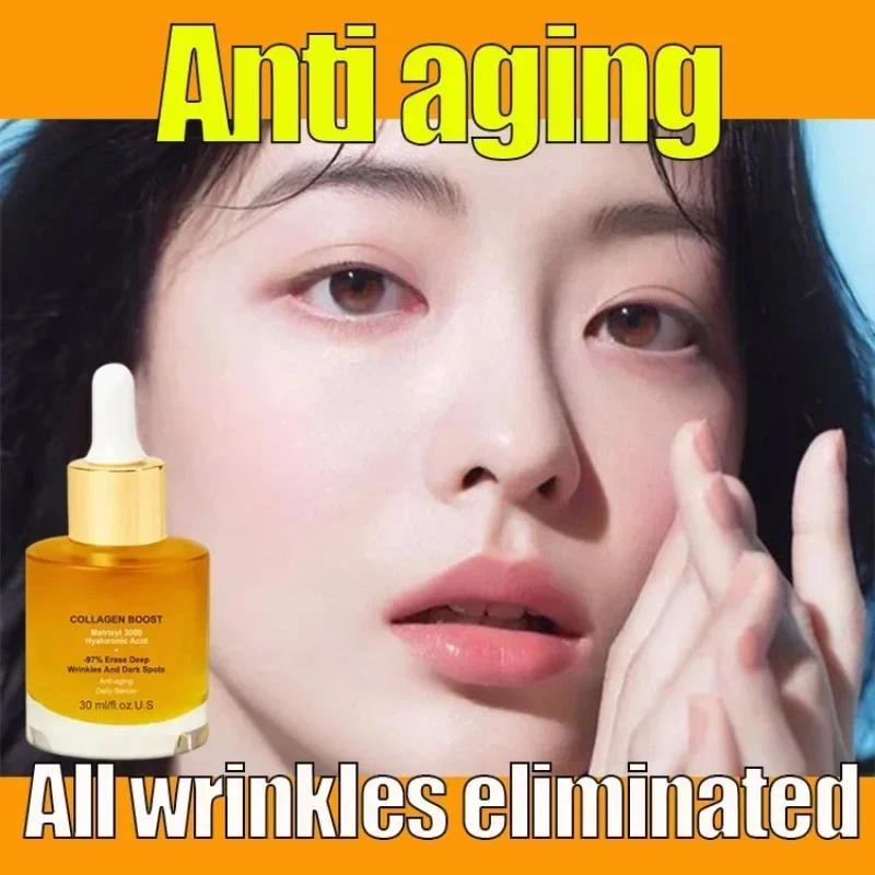 Facial Collagen Serum Anti Wrinkle Fade Fine Lines Anti Ageing Rejuvenate Your Face Whitening Moisturising Face Cosmetics 30ml