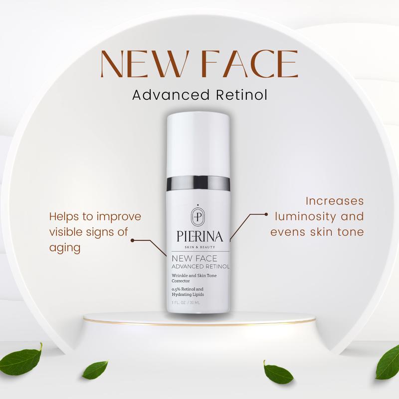 New Face Advanced Retinol 0.5% Serum - Reduces Fine Lines, Boosts Collagen, Improves Skin Texture, and Promotes a Smoother, More Even Complexion Skincare Facial