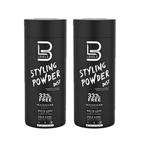 2 pack L3 Level 3 Styling Powder 30gm - Natural Look Mens Powder - Easy to Apply with No Oil or Greasy Residue Haircare Matte Comfort