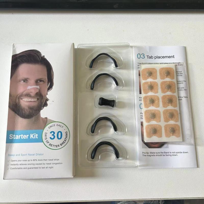 Breathing Nasal Strip Starter Kit,Magnetic Nasal Strip Starter Kit and 30 Day Supply Strengh Extra Strength skin safe nasal strip