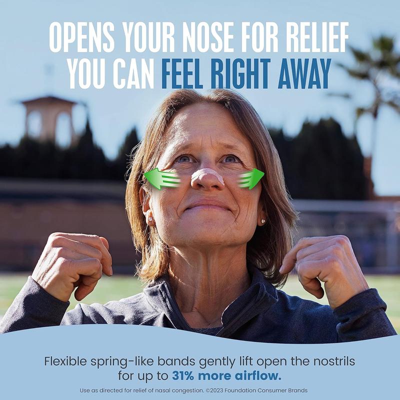 Breathe Right Original Nose Strips to Reduce Snoring and Relieve Nose Congestion, Tan, 30 Count (Packaging May Vary)