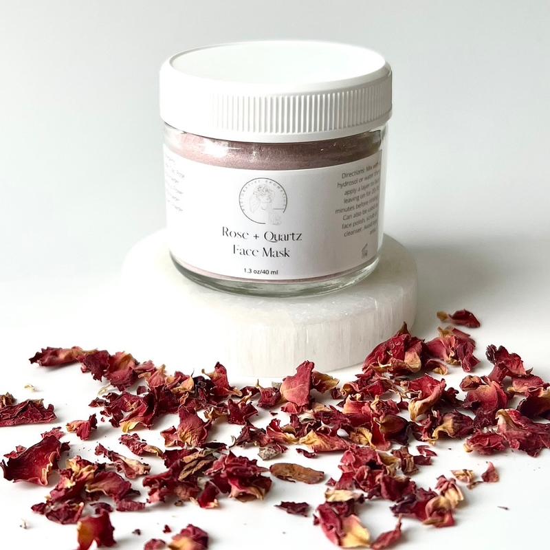 Rose + Quartz Face Mask | Exfoliating Face Scrub Cleanser | Self-Care Skincare - Nourishing Spa Treatment for a Gorgeous Glow