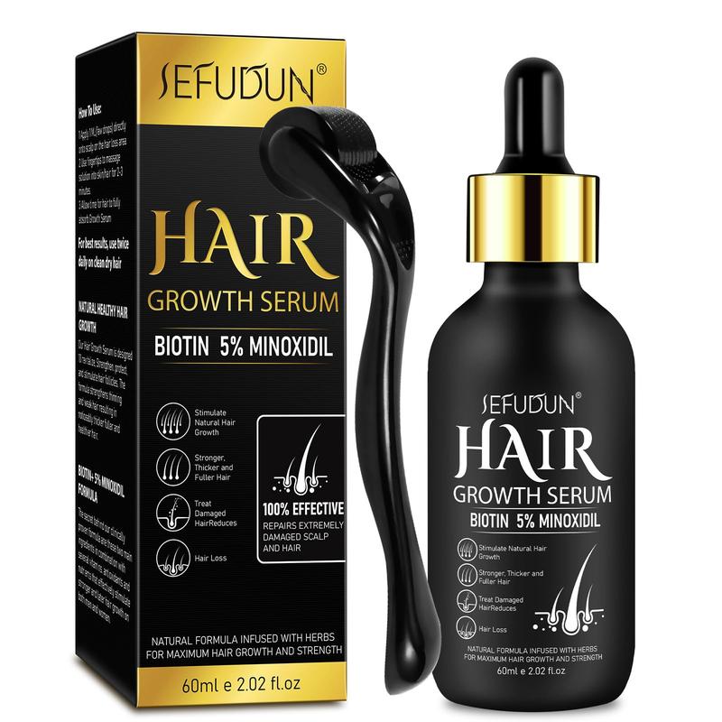 [CLEARANCE SALE] Sefudun Minoxidil Topical Solution USP 5%, for Men & Women Hair, Minoxidil With Biotin Hair Regrowth Treatment for Scalp Hair Loss Hair Thinning