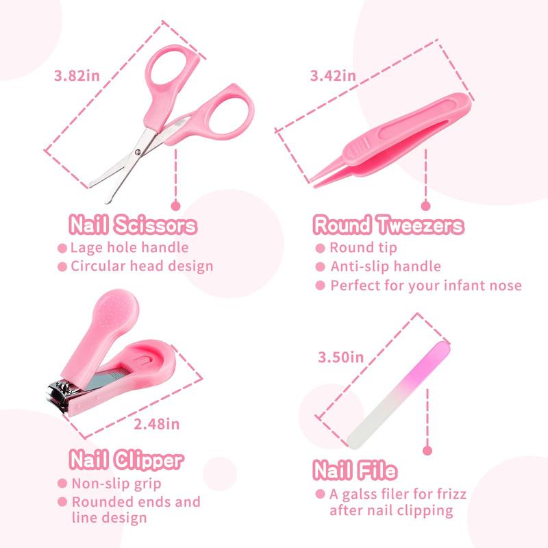 Electric Nail Trimmer, Battery-Powered Nail File Clippers with 4 Nail Care Set for Toenails Fingernails Polishing Trimming (Pink)