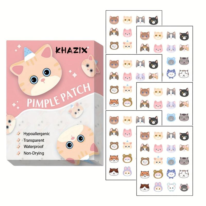 Cute Cat Pattern Acne Patches, 100pcs box Hydrocolloid Spot Marks Blemishes Covering Solution, Gentle on Skin, Easy To Use, and Waterproof